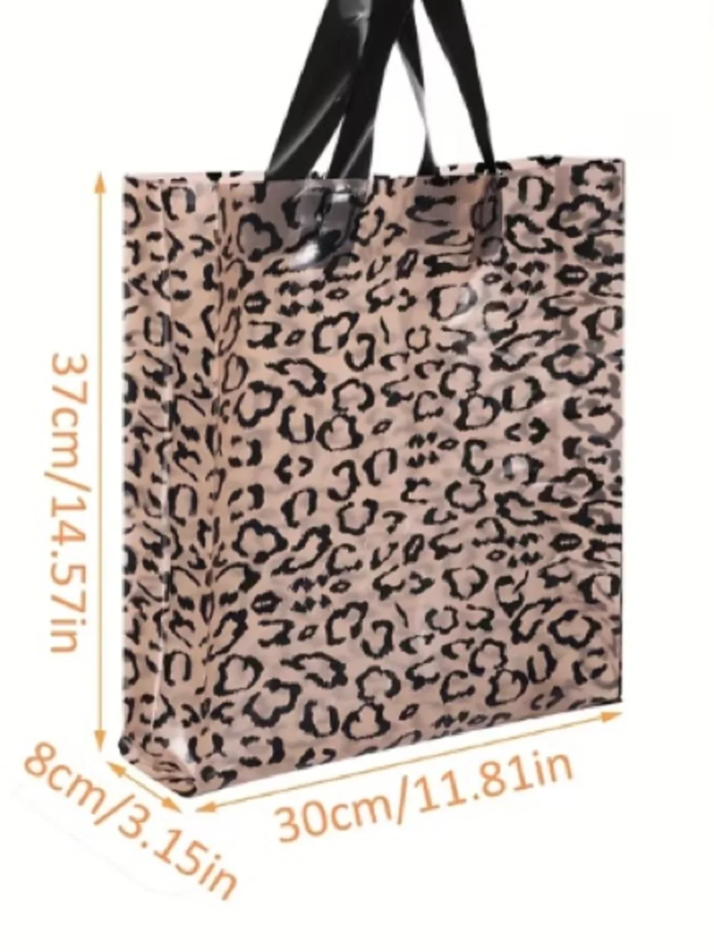 Leopard Print Packing Bags with Black Handles 10 Thank You Accent NWT